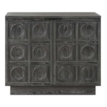 Shelby 2 Door Ebony Stained Cabinet