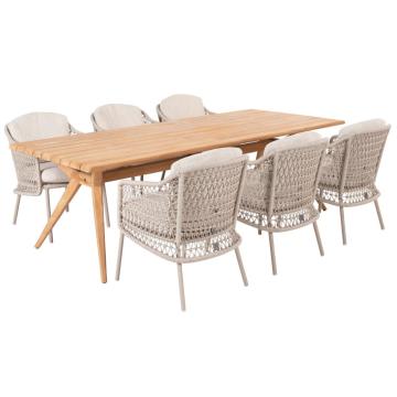 Puccini 6 Seat Outdoor Dining Set with Belair Dining Table