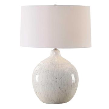 Dribble White Glaze Table Lamp