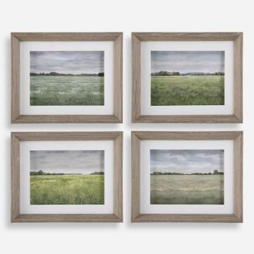 Quiet Meadows Framed Prints, Set of 4