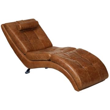 Rufford Leather Chaise Lounge Chair
