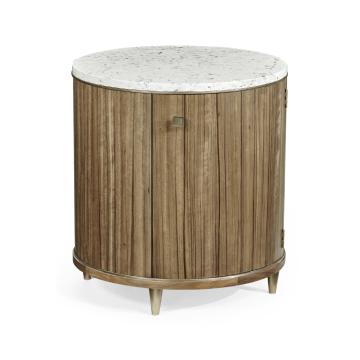 Hamilton Round Table with Speckled Marble Top