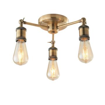 Myron 3-Light Ceiling Light Antique Brass