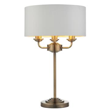 Homelea 3-Light Table Lamp Antique Brass