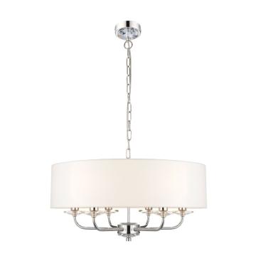 Holmes Large Pendant Light in Bright Nickel