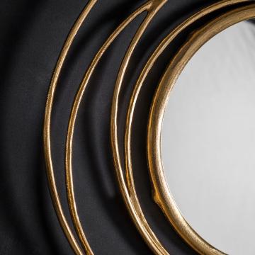 Bow Gold Round Wall Mirror