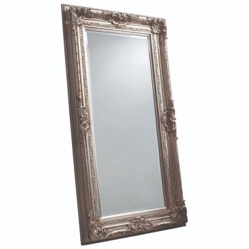 Mawles Carved Floor Mirror - Silver