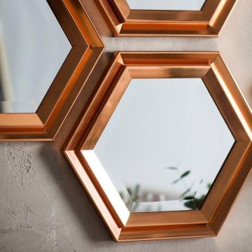 Honeycomb Hexagon Mirror Set