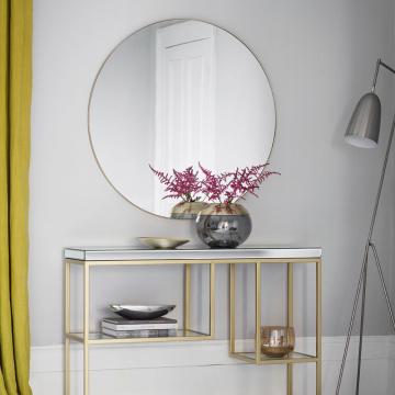 Tewkesbury Large Round Gold Wall Mirror