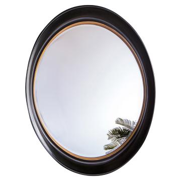 Pleasant Curved Edge Mirror - Black & Gold