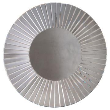 Griffin Round Glass Wall Mirror - Silver