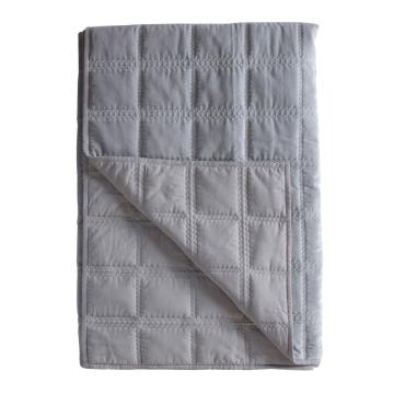Julian Large Quilted Velvet Bedspread in Grey