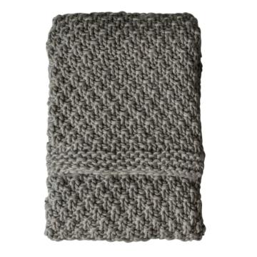 Baldwin Grey Chunky Knitted Throw