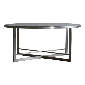 Talgarth Marble Coffee Table in Silver