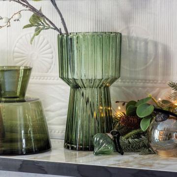 Enrique Green Glass Vase