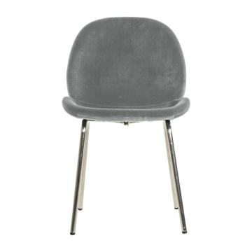 Denmark Velvet Dining Chair in Light Grey Set of 2