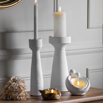 Fowlers Candlestick Small White Set of 2