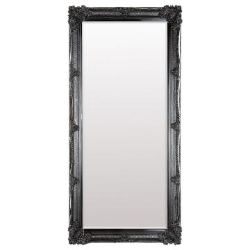 Baines Large Baroque Floor Mirror - Black