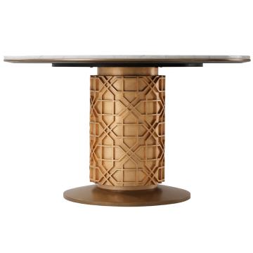 Colter Small Round Dining Table in Marble