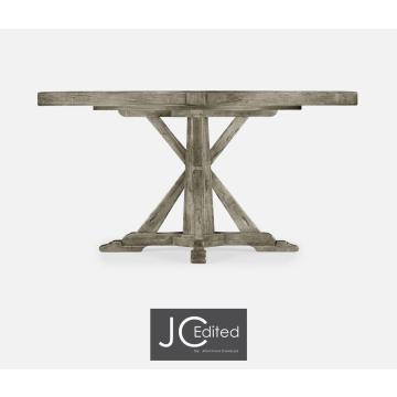 60" Circular Dining Table in Rustic Grey