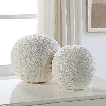 Capra Ball Sheepskin Pillows, Set of 2