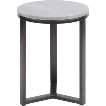 Fitzroy Pale Grey Marble Side Table