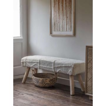Marve Table Tufted New Zealand Wool Bench