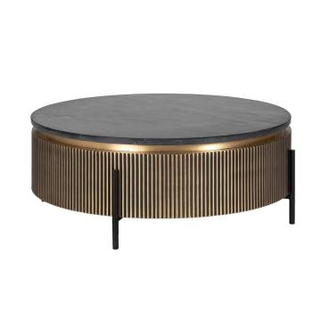 Ironville Gold Drum Coffee Table