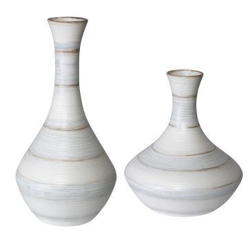  Potter Fluted Striped Vases
