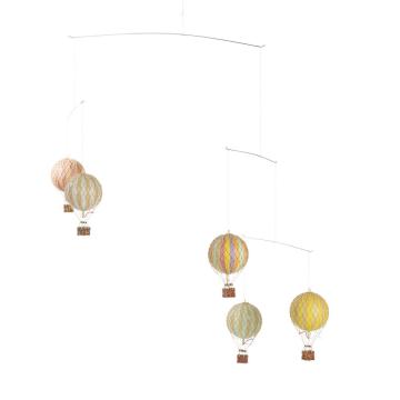 Hot Air Balloon Mobile in Pastel Rainbow