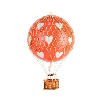 Travels Light Medium Hot Air Balloon Red Hearts
