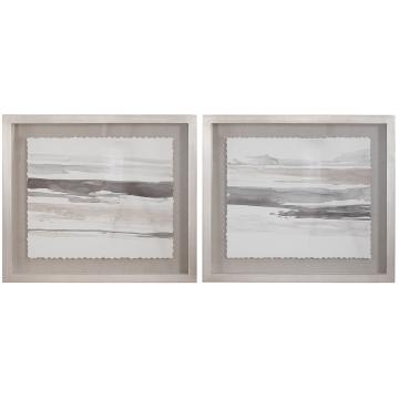  Neutral Landscape Framed Prints, Set/2