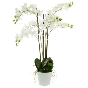 Artificial Phalaenopsis in white pot Height 90cm