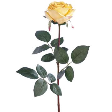 Artificial Rose Carola - Yellow