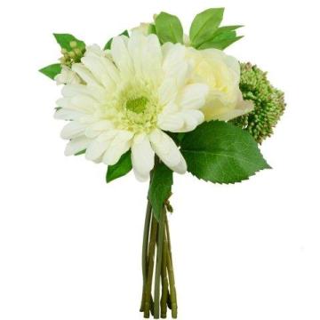 Artificial Rose & Gerbera Bouquet Cream Height 28cm