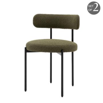 Avey Dining Chair Green Set of 2