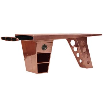 Aviator Half Wing Desk in Copper