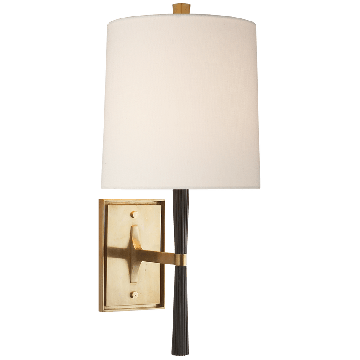 Refined Rib Wall Light | Ebony & Brass