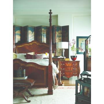 Four Poster Mahogany UK Queen Bed