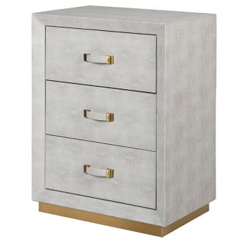 Pavilion Chic Bedside Chest Carr in Faux Shagreen