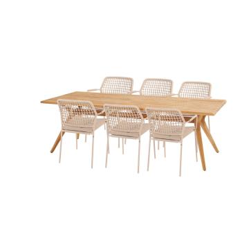 Barista Latte 6 Seat Dining Set with 240cm Bel Air Table