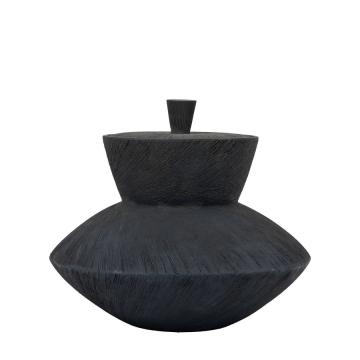 Jar Akashi in Dark Grey / Black H.30cm