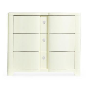 Chest of Drawers Bowfront in Ivory