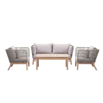 Carlo Outdoor Lounge Set Natural Woven Rope