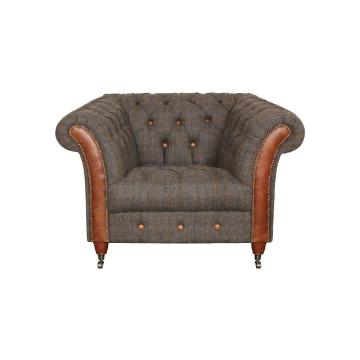 Chester Club Harris Tweed Armchair