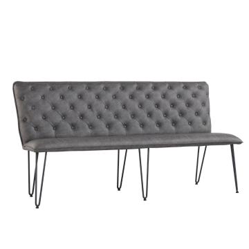 Reading 3 Seater Dining Bench with Hairpin Legs in Grey