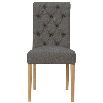 Ludlow Scroll Button Back Dining Chair in Dark Grey