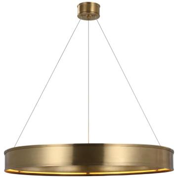 Connery 40" Ring Chandelier in Antique-Burnished Brass