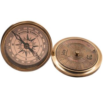 40 Year Calendar Compass - Brass