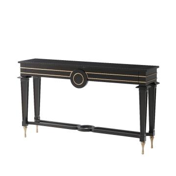 Console Table Mid Century with Brass Peg Feet